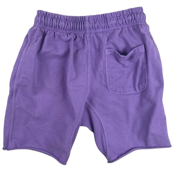Boys Lie Purple Embroidered Logo Knit Drawcord Activewear Casual Sweat Shorts S - Picture 2 of 4